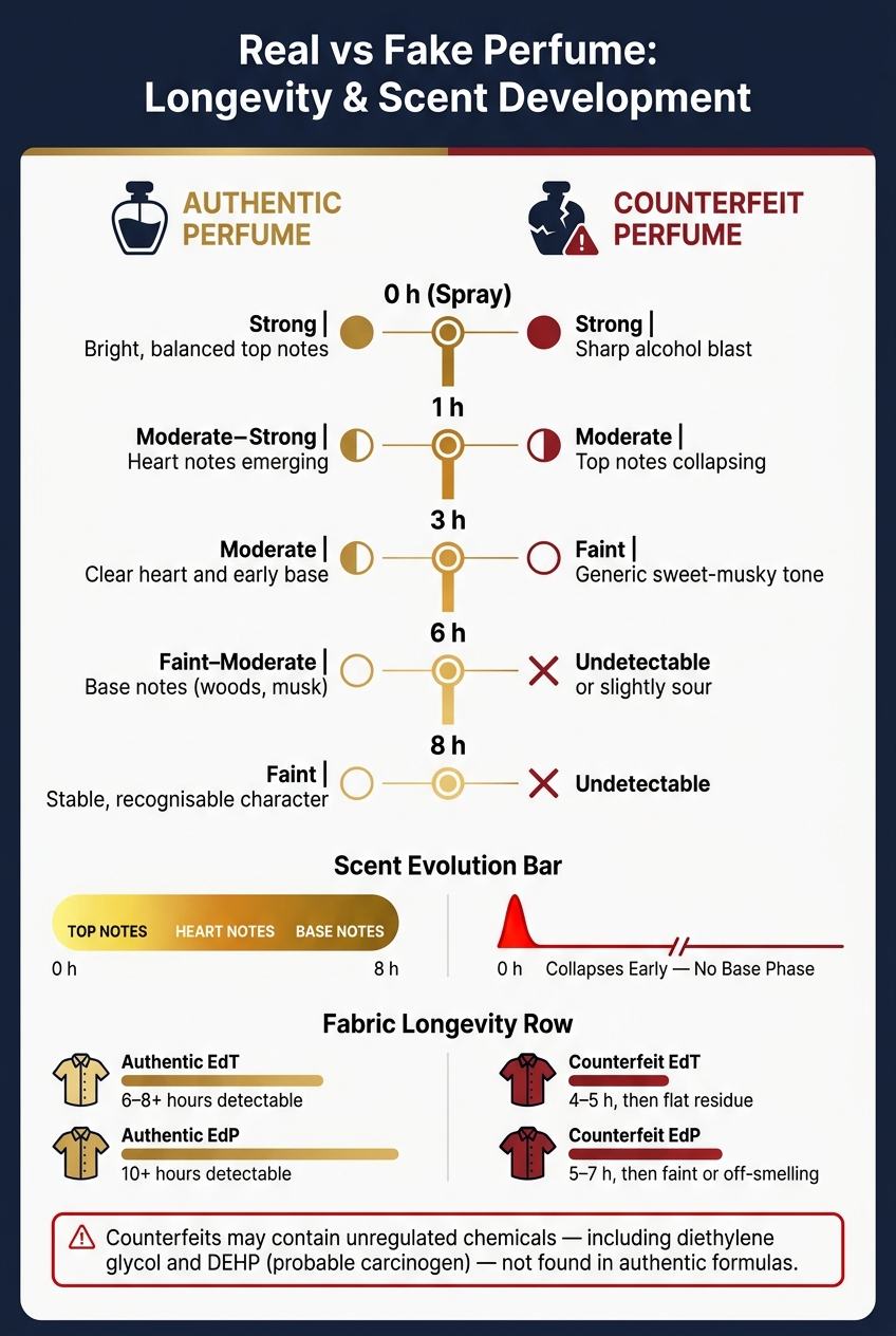 Real vs Fake Perfume: Longevity & Scent Development Comparison