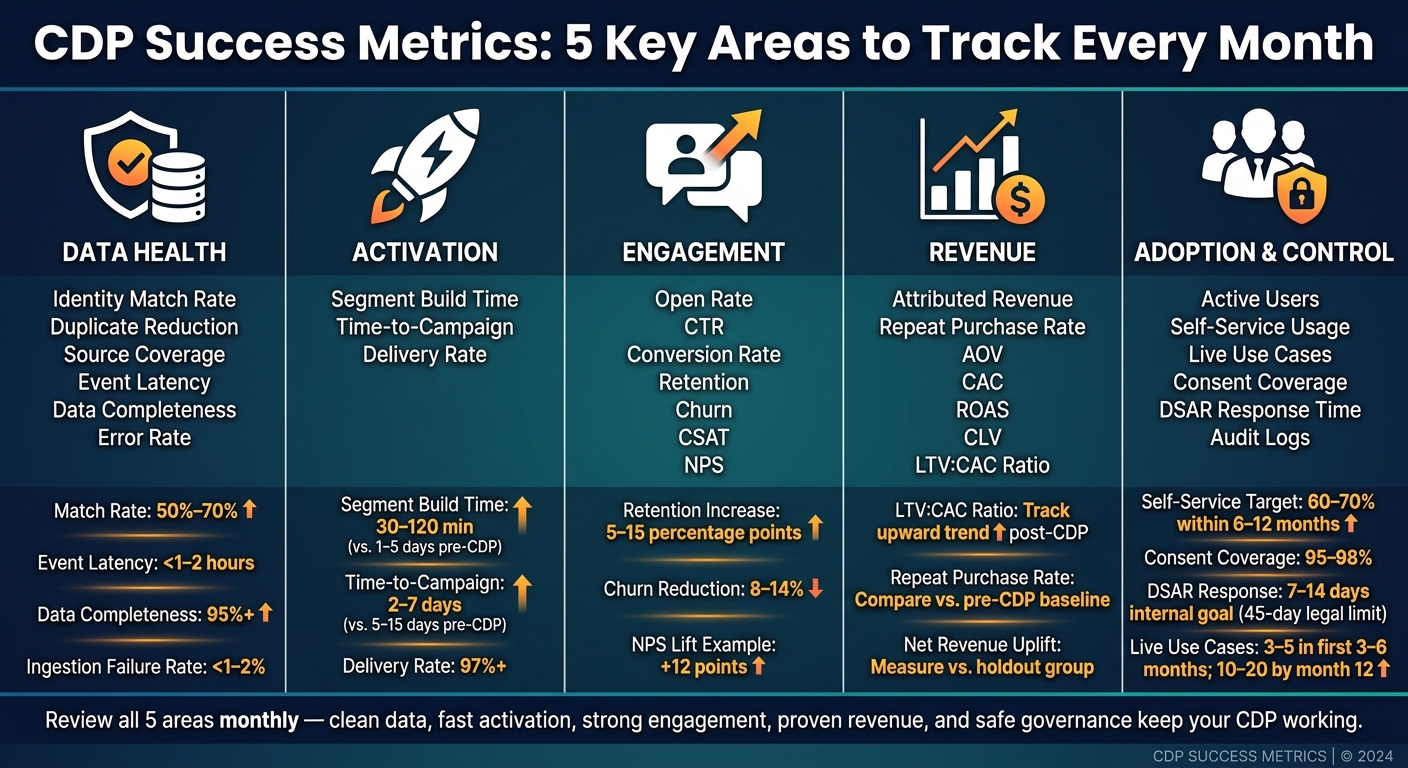CDP Success Metrics: 5 Key Areas to Track Every Month