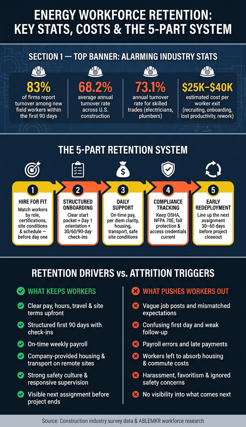 Energy Workforce Retention: Key Stats, Costs & the 5-Part Retention System