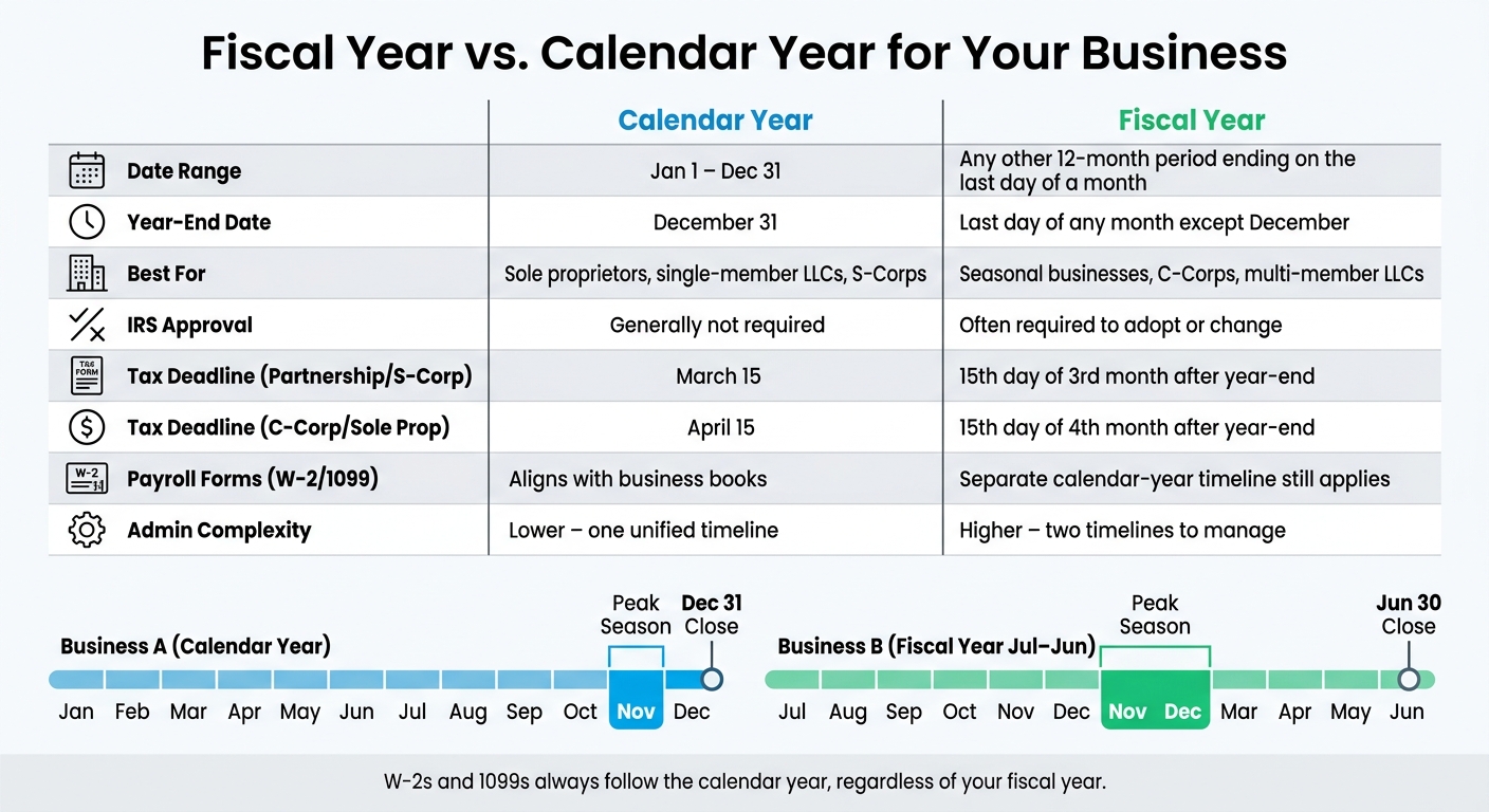 Fiscal Year vs Calendar Year: Key Differences for Business Taxes