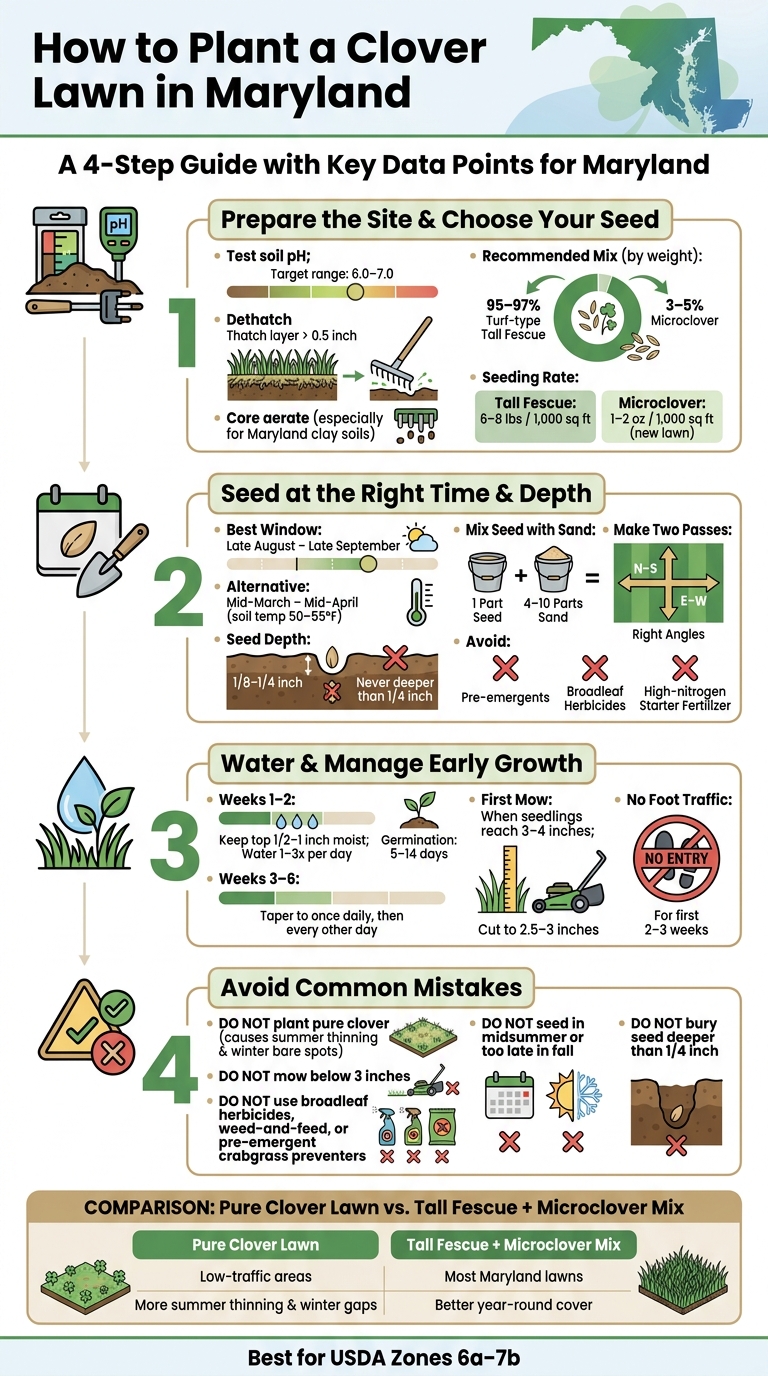 How to Plant a Clover Lawn in Maryland: 4-Step Guide