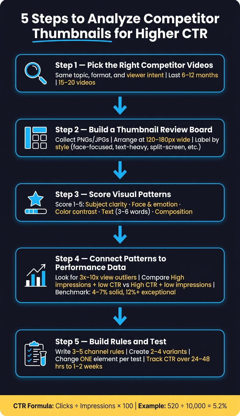5 Steps to Analyze Competitor Thumbnails for Higher CTR