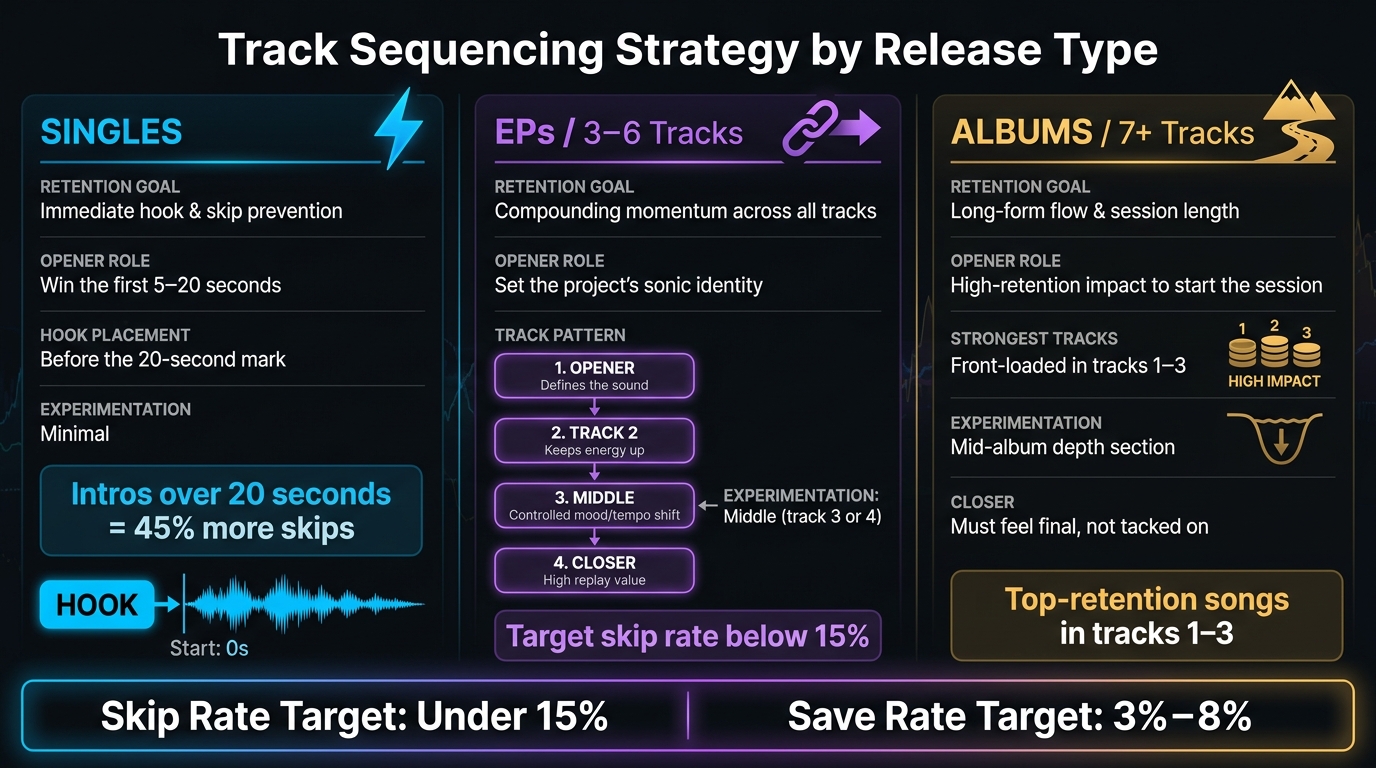 Track Sequencing Strategy by Release Type: Singles, EPs & Albums