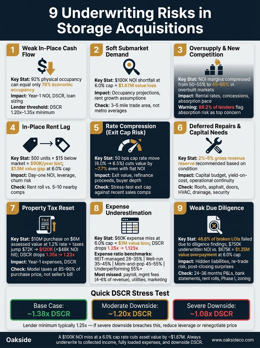 9 Underwriting Risks in Storage Acquisitions: Impact & Verification Checklist