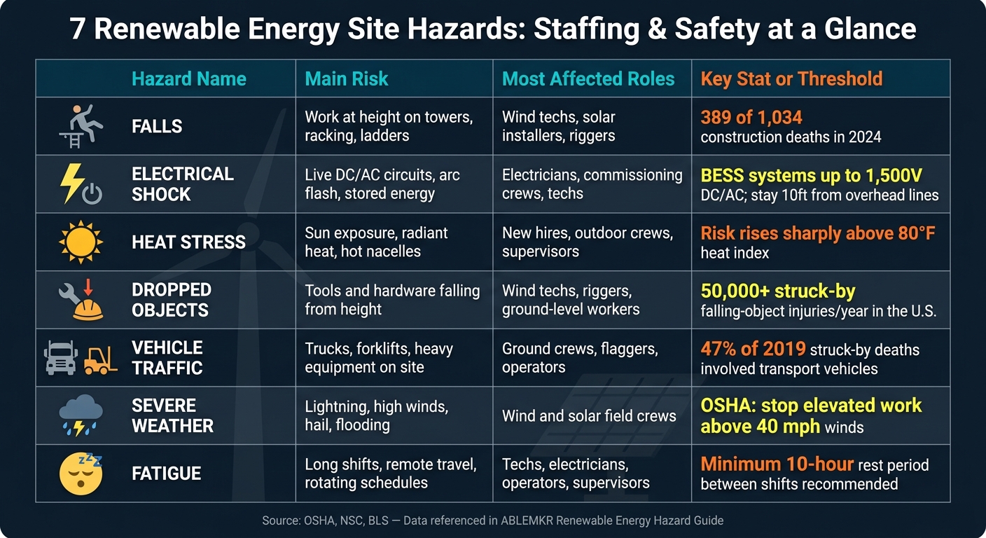 7 Renewable Energy Site Hazards: Risks, Roles & Training at a Glance