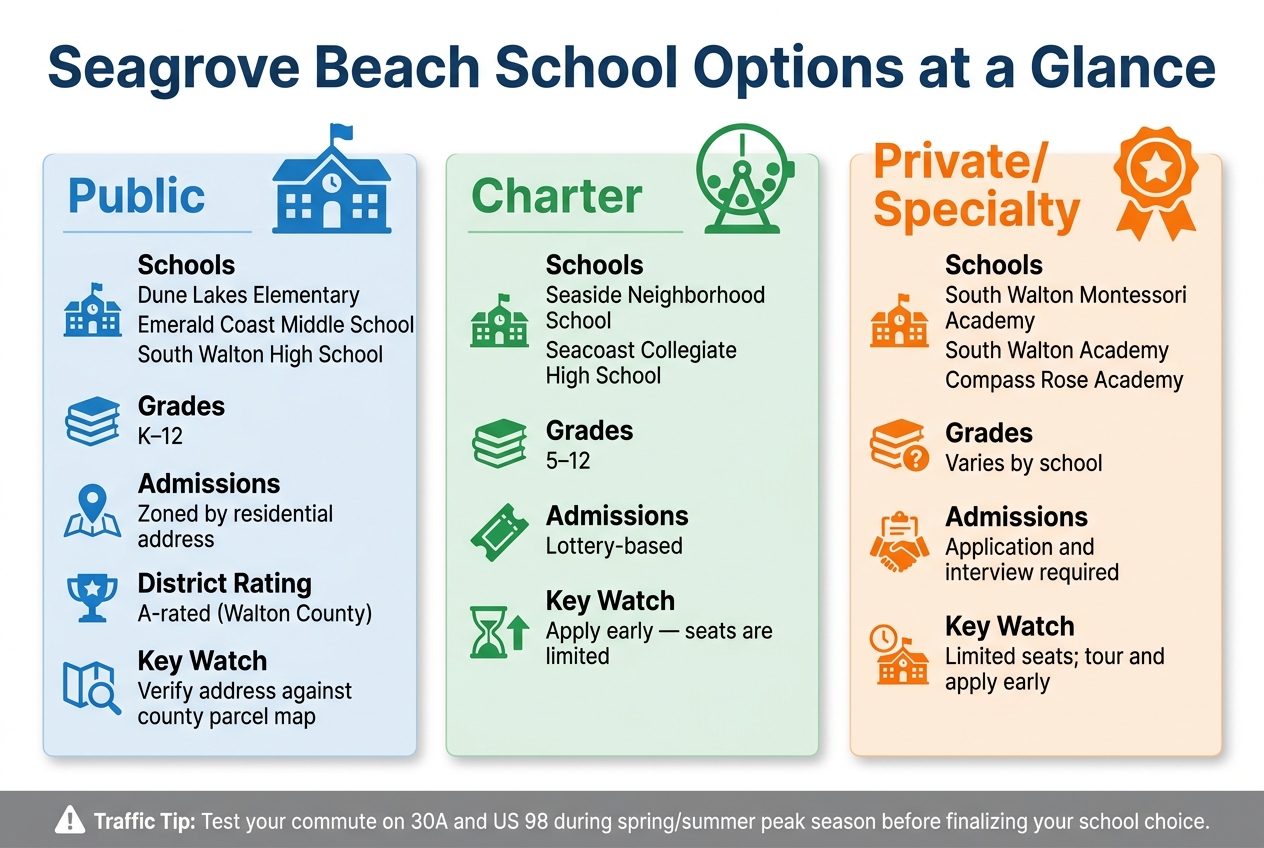 Seagrove Beach School Options: Public vs Charter vs Private