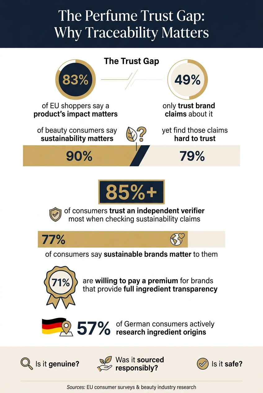 Consumer Trust Gap in Perfume: Key Traceability Stats