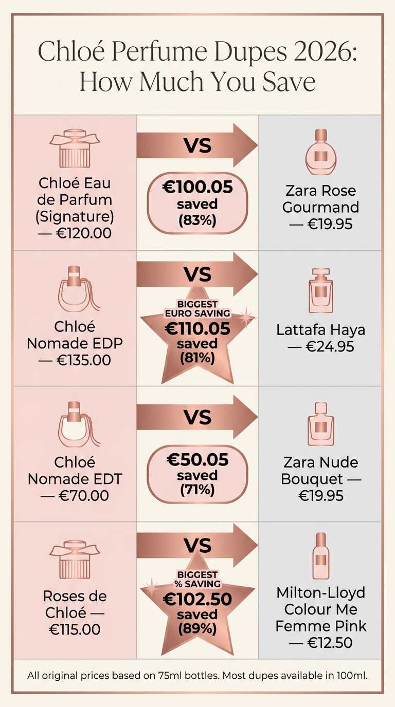 Chloé Perfume Dupes 2026: Price Savings & Scent Match Guide