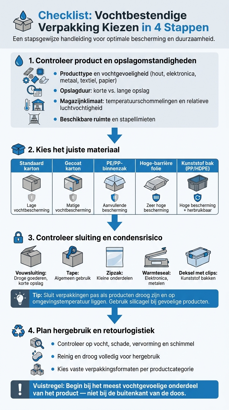 Checklist Vochtbestendige Verpakking Kiezen: 4 Stappen