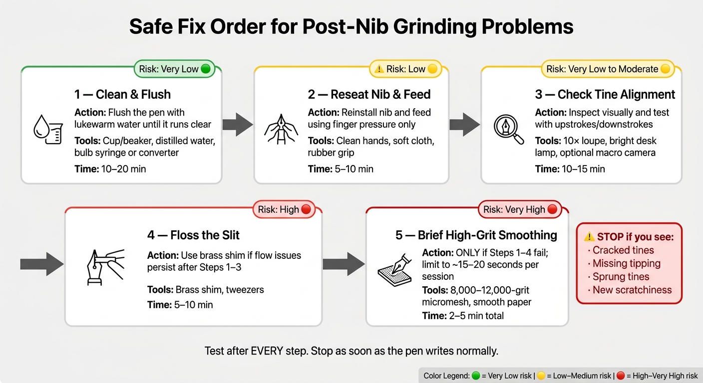 Post-Nib Grinding Fix Sequence: Step-by-Step Repair Guide
