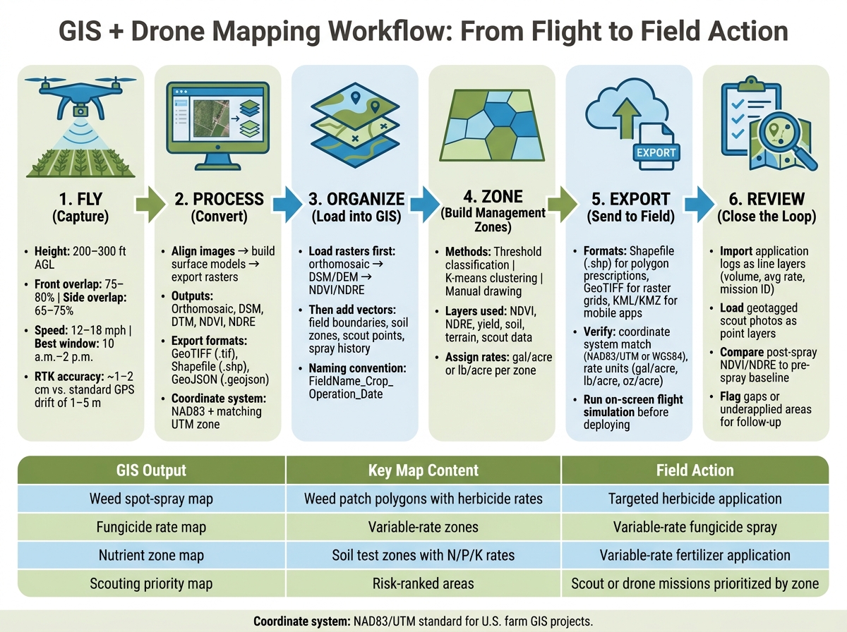 GIS + Drone Mapping Workflow: From Flight to Field Action