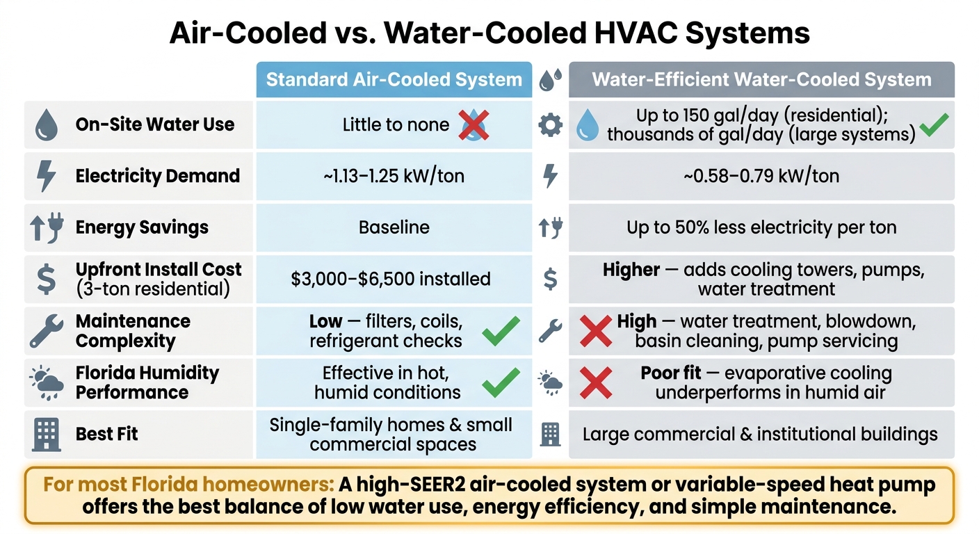 Air-Cooled vs. Water-Cooled HVAC: Key Metrics Compared