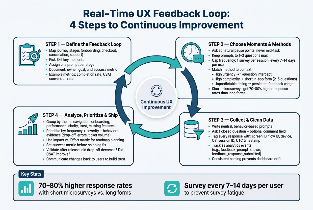 Real-Time UX Feedback Loop: 4 Steps to Continuous Improvement