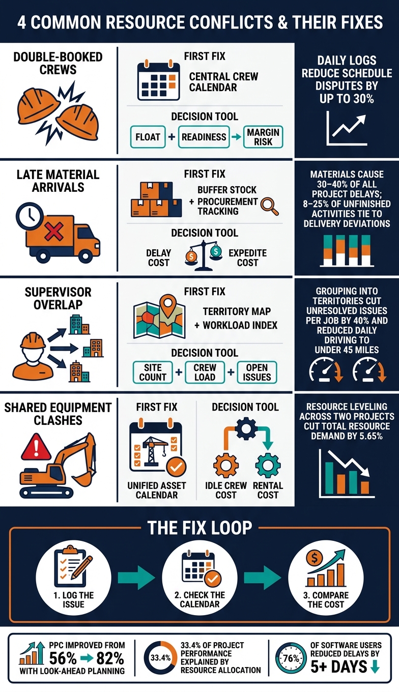 4 Resource Conflicts & How to Fix Them: Data-Backed Construction Guide