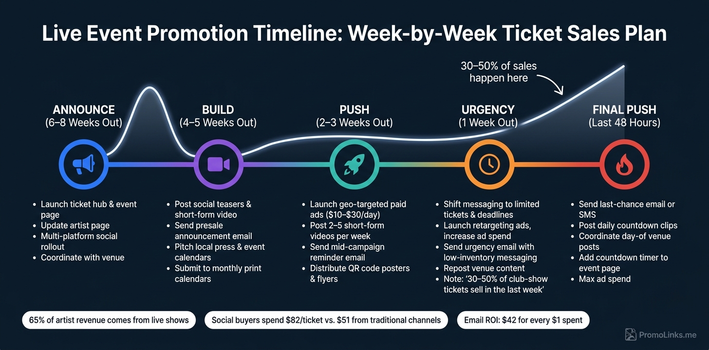 Live Event Promotion Timeline: Week-by-Week Ticket Sales Plan
