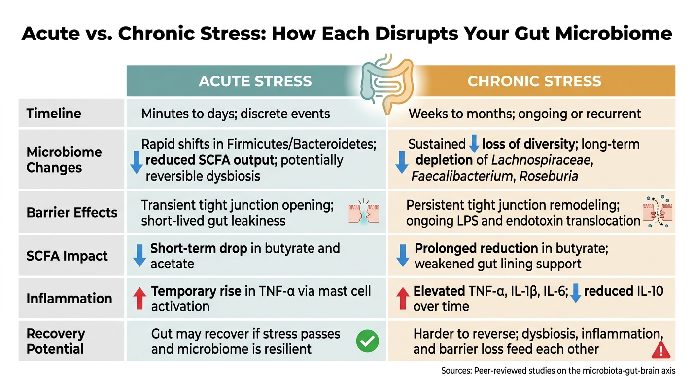 Acute vs. Chronic Stress: How Each Disrupts Your Gut Microbiome