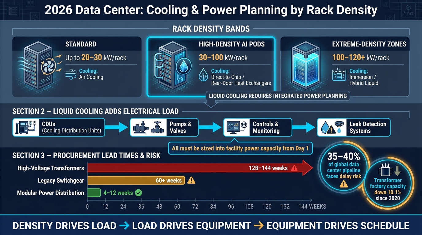 2026 Data Center Rack Density: Cooling & Power Planning at a Glance