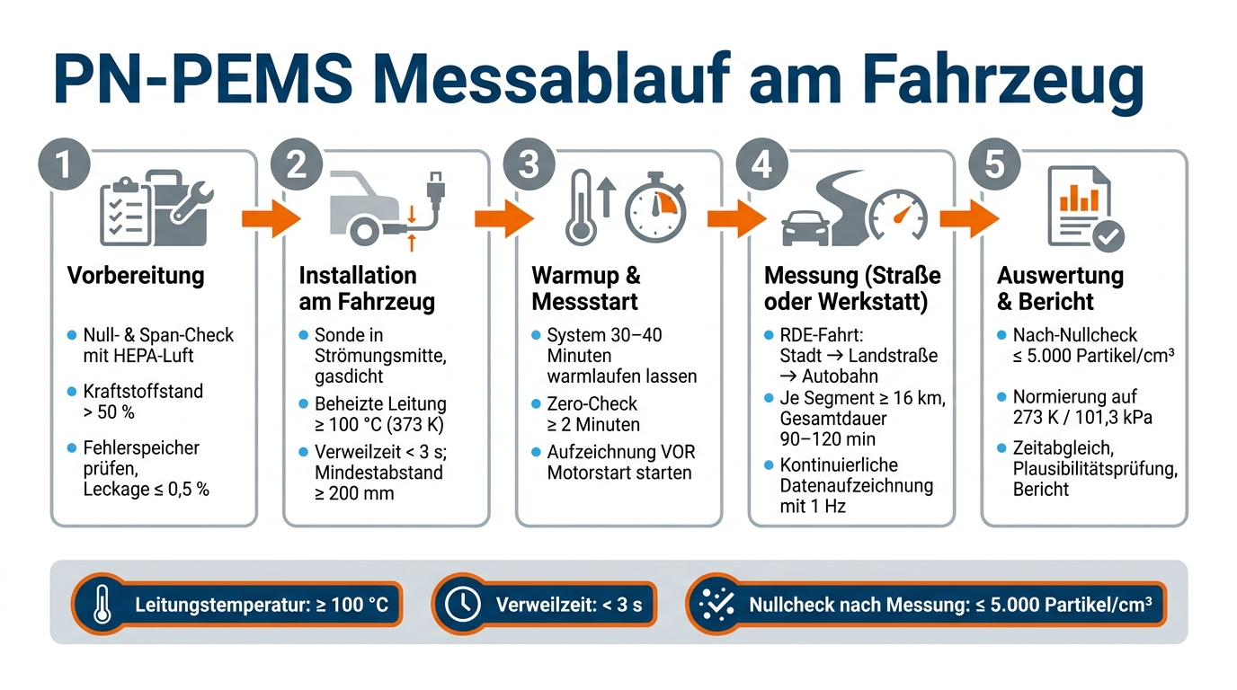 PN-PEMS Messablauf: Schritt-für-Schritt vom Aufbau zum Bericht
