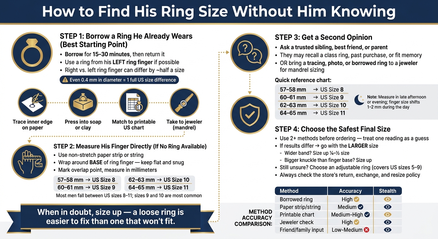 How to Find His Ring Size in Secret: Step-by-Step Guide