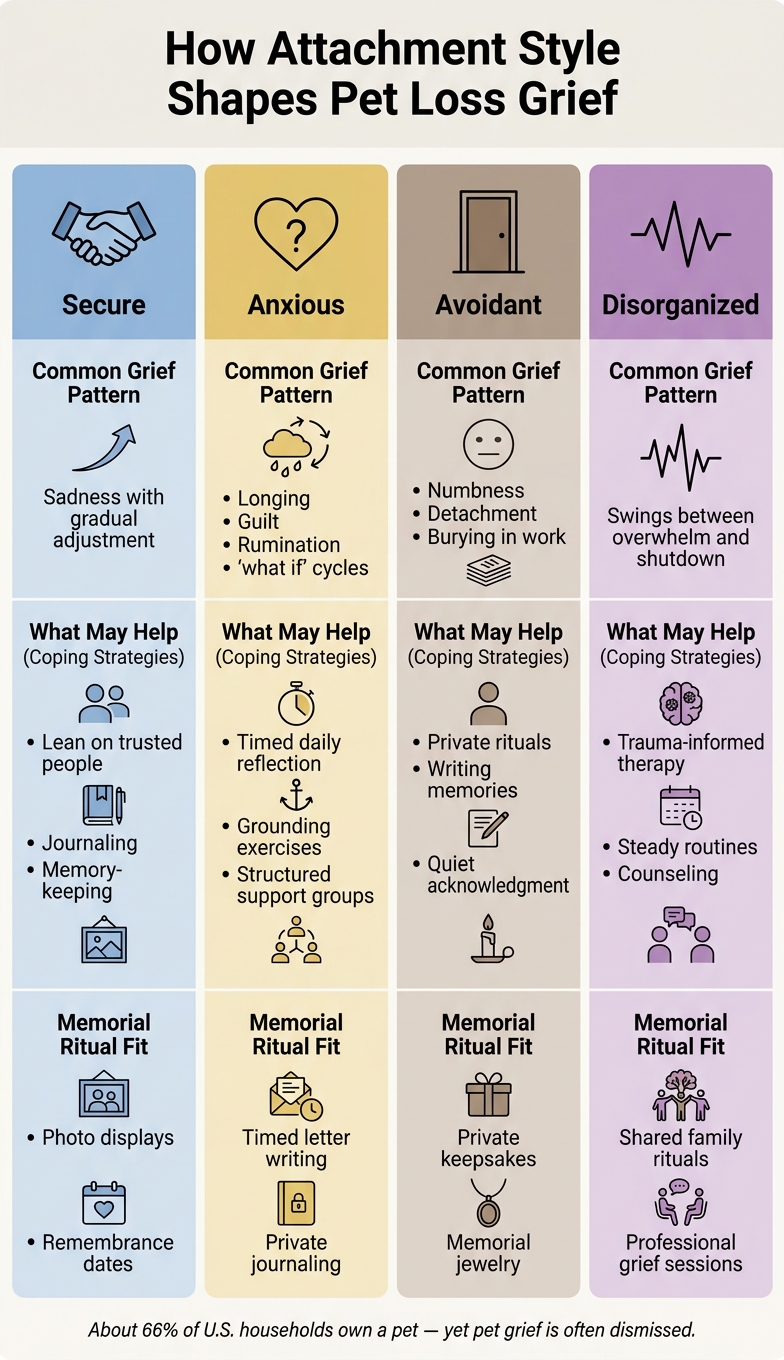 Attachment Styles & Pet Loss: Grief Patterns and Coping Strategies