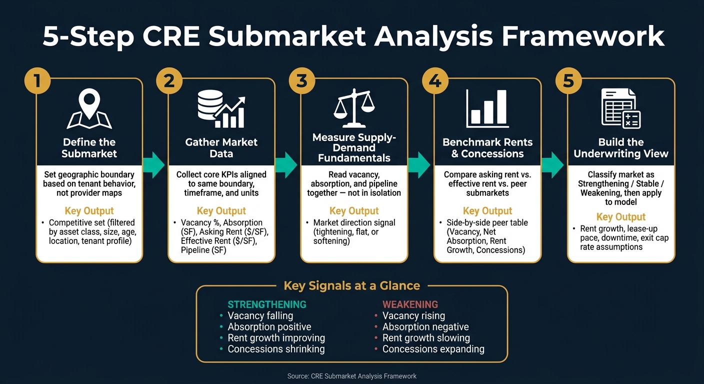 5-Step CRE Submarket Analysis Framework