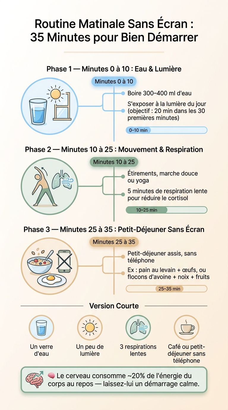 Routine Matinale Sans Écran : Séquence de 35 Minutes