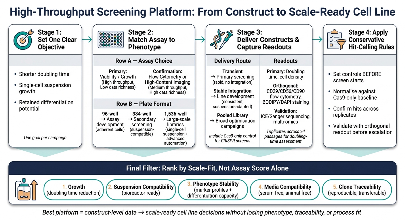 High-Throughput Cell Line Screening: 4-Stage Workflow for Cultivated Meat