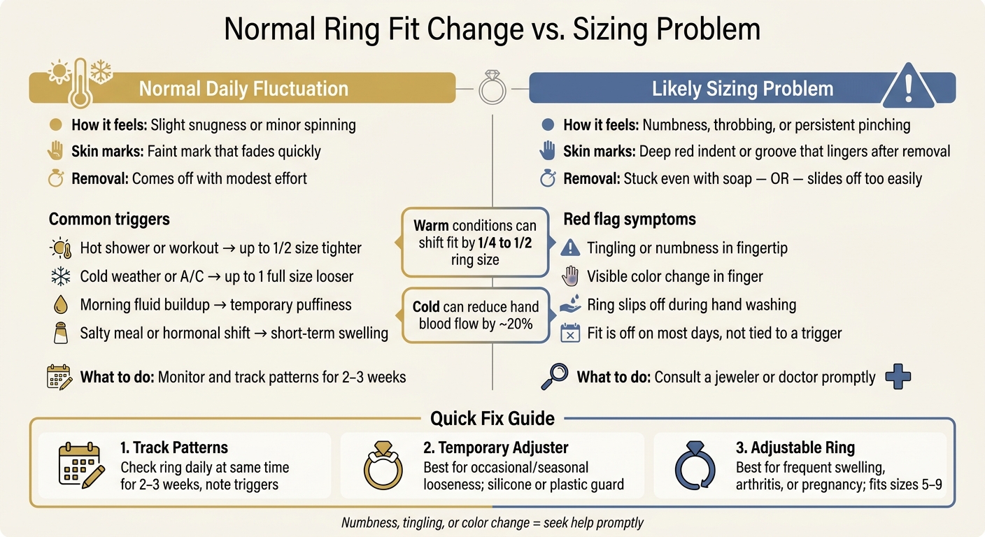 Why Your Ring Feels Tight or Loose: Normal vs. Sizing Problem