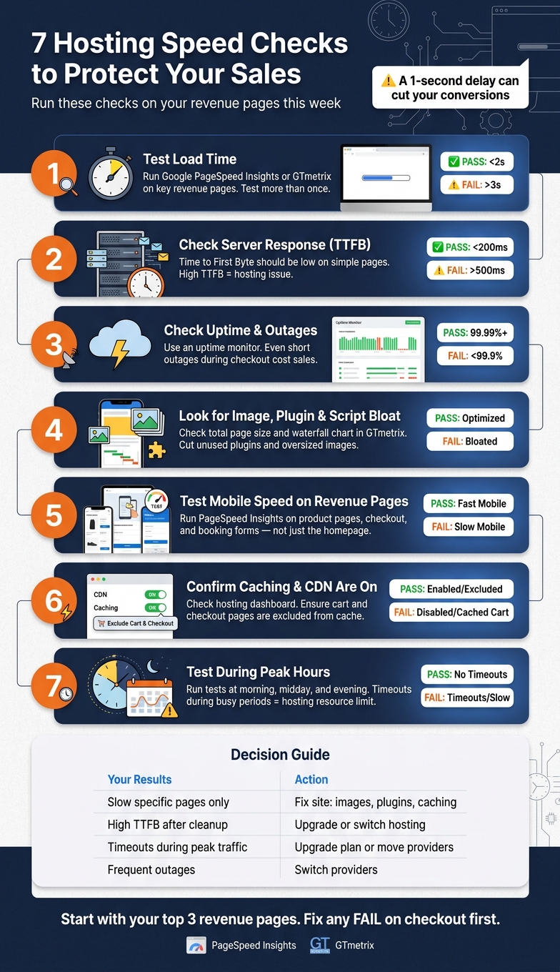 7 Hosting Speed Checks to Protect Your Sales