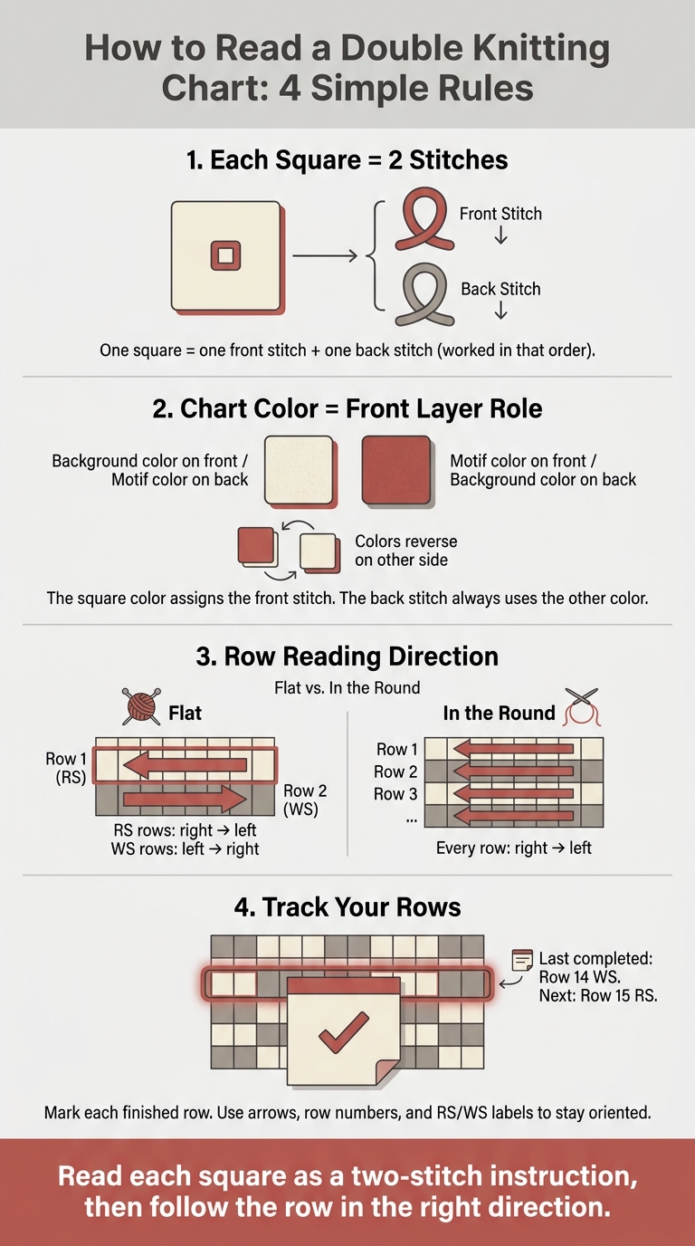 How to Read a Double Knitting Chart: 4 Simple Rules