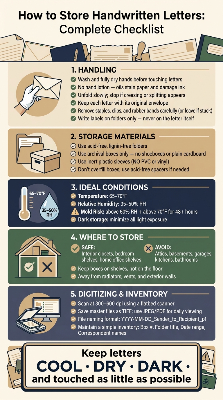 How to Store Handwritten Letters: Complete Checklist