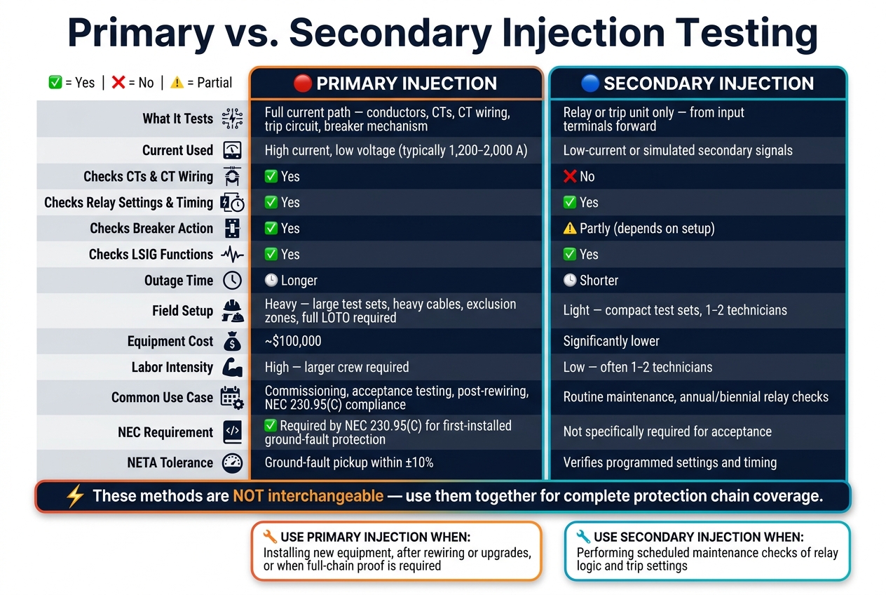 Primary vs Secondary Injection Testing: Full Comparison Guide