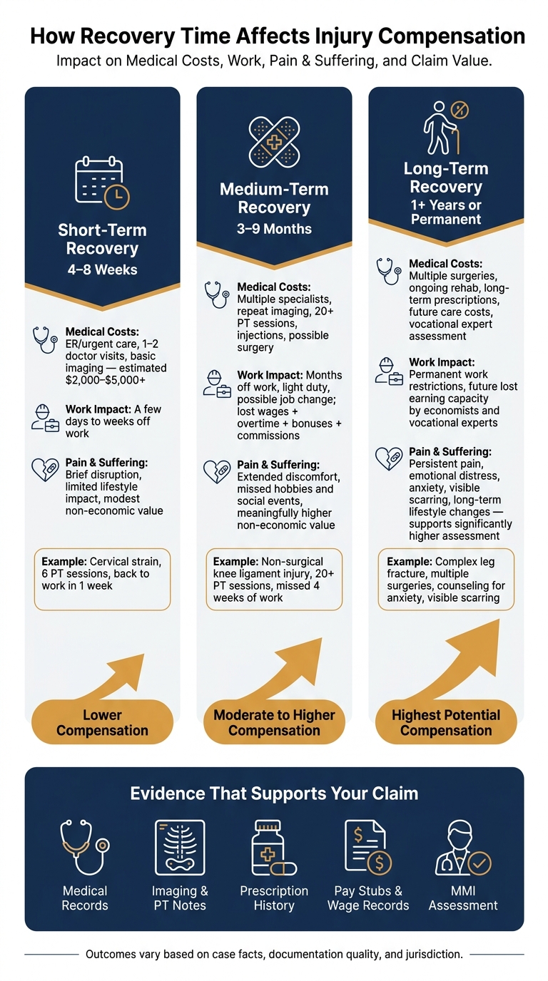 How Recovery Time Affects Injury Compensation: Short vs. Long-Term Claims