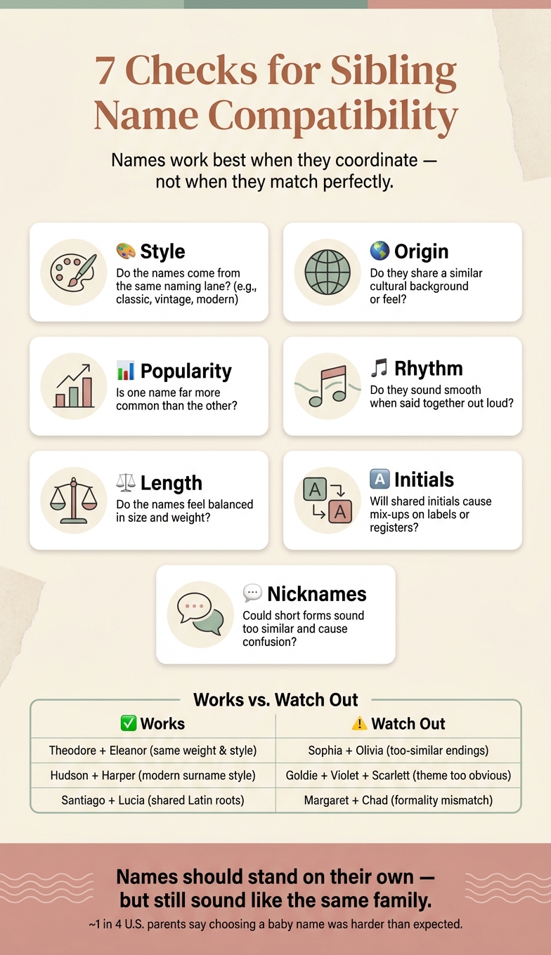 Sibling Name Compatibility: 7 Checks to See If Names Go Together
