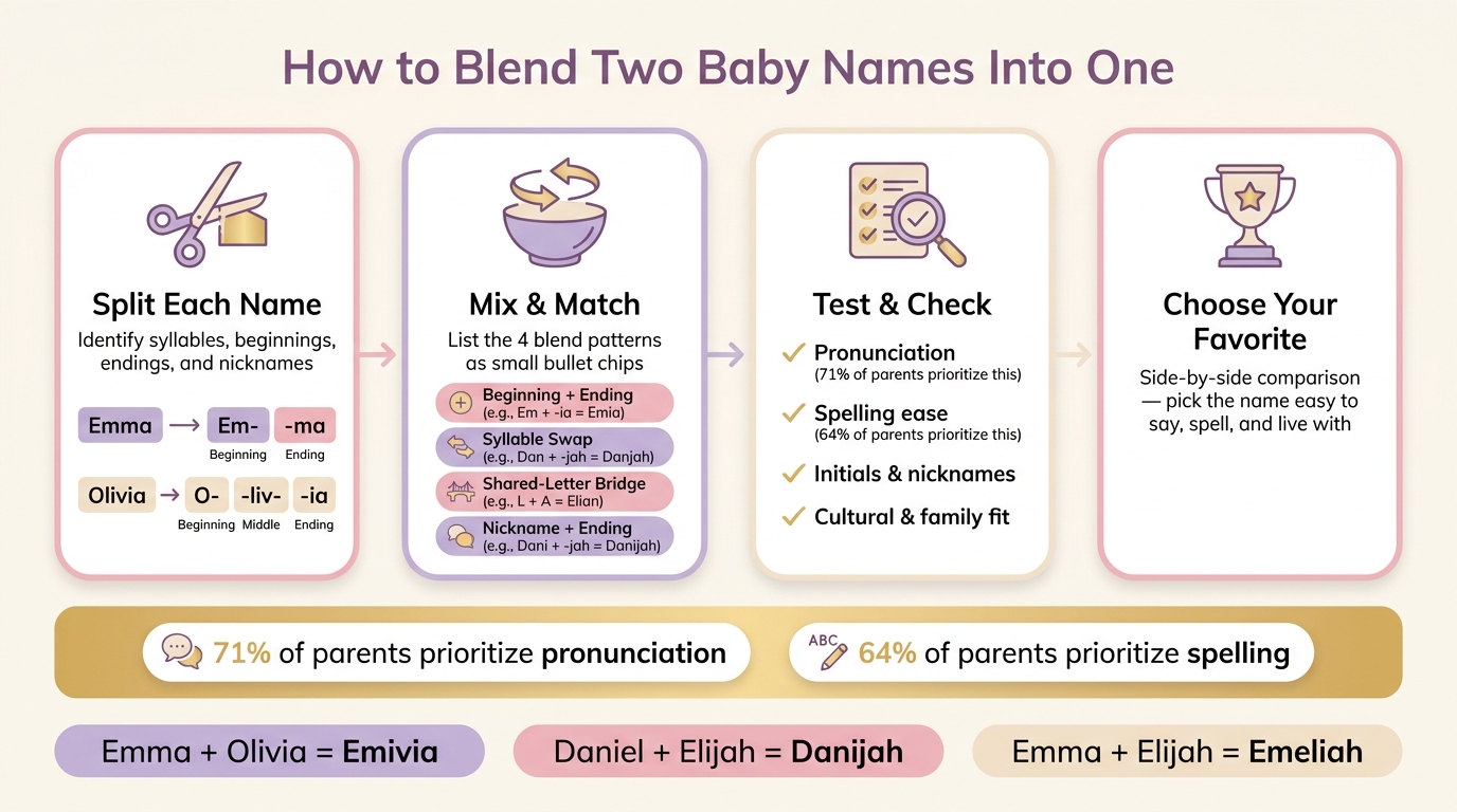 How to Blend Two Baby Names: 4-Step Visual Guide