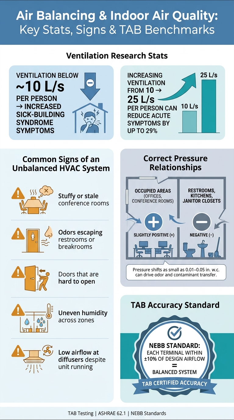 Air Balancing & Indoor Air Quality: Key Stats, Signs & TAB Benchmarks