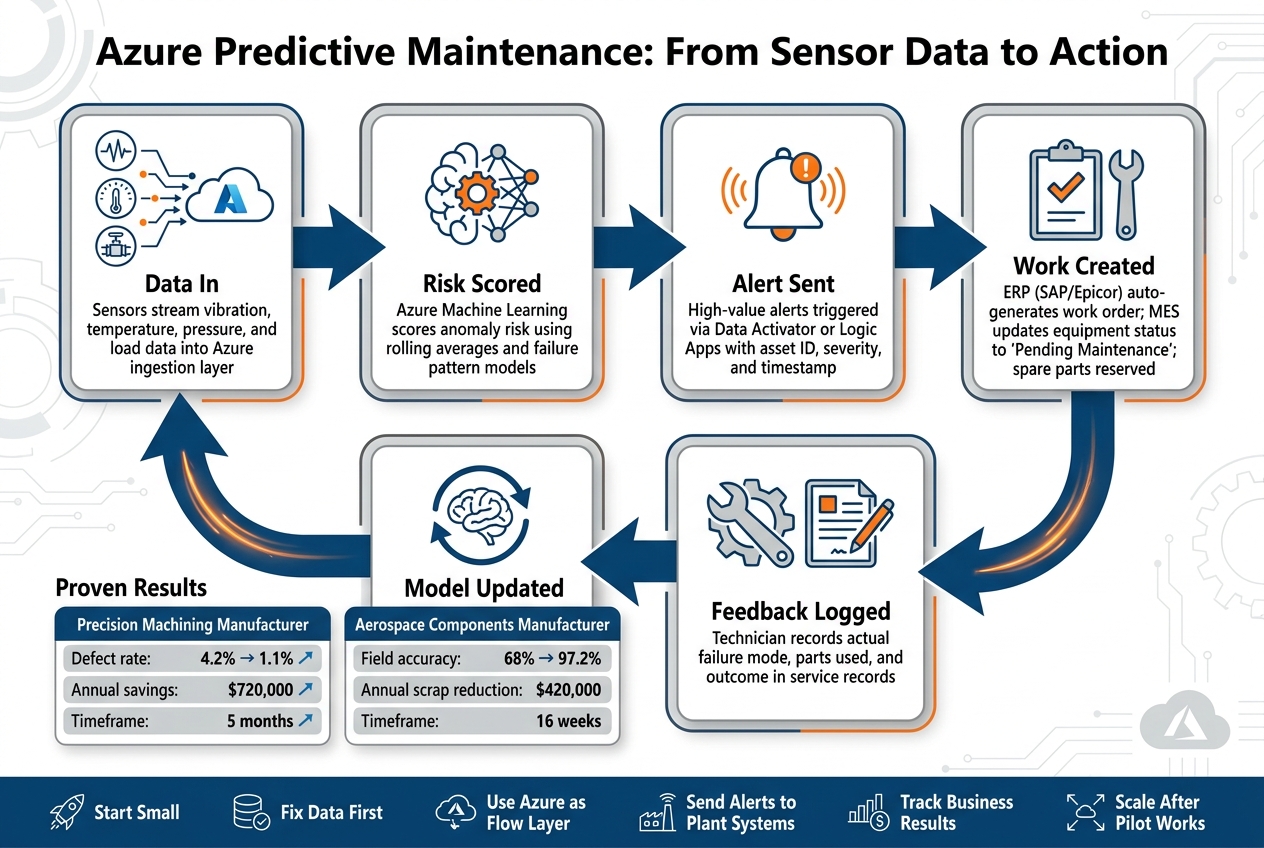 Azure Predictive Maintenance: From Sensor Data to Action