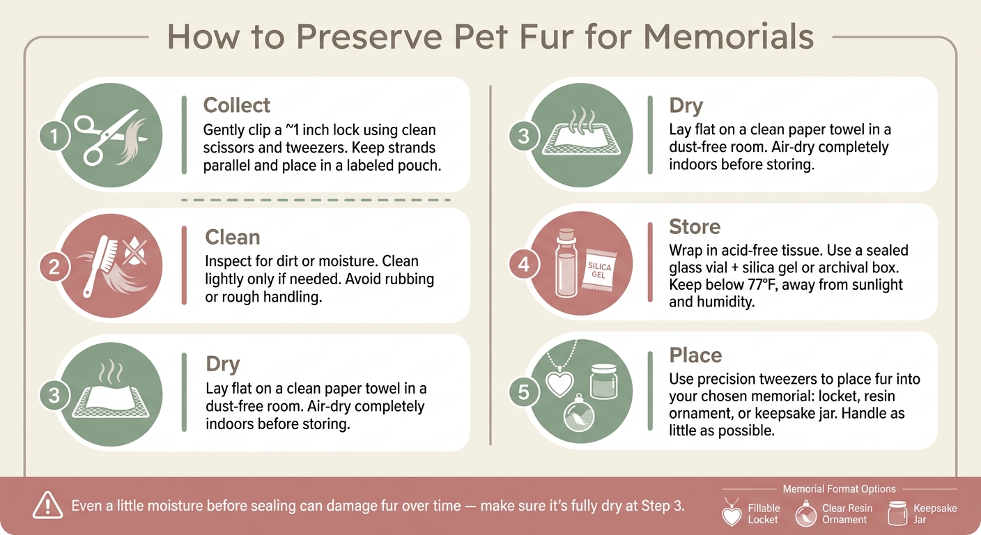 How to Preserve Pet Fur: 5-Step Memorial Process