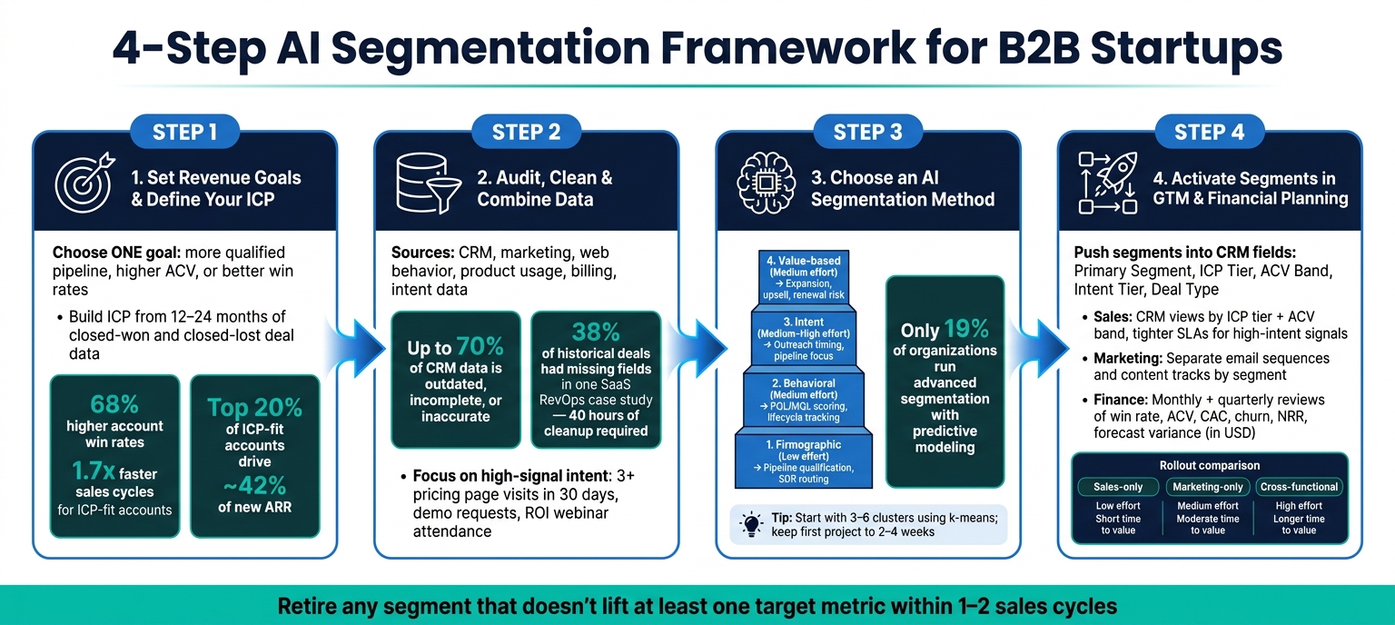 4-Step AI Segmentation Framework for B2B Startups