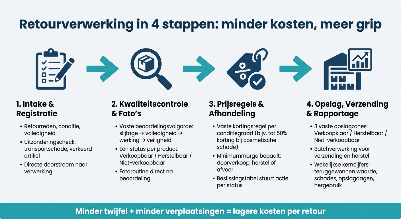 Retourverwerking in 4 stappen: minder kosten, meer grip