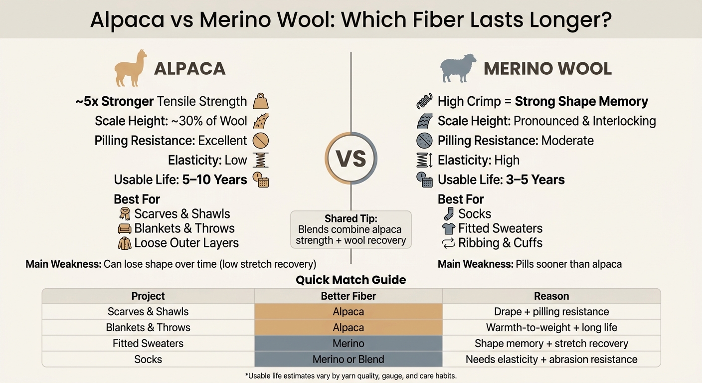 Alpaca vs Merino Wool: Durability, Strength & Best Uses