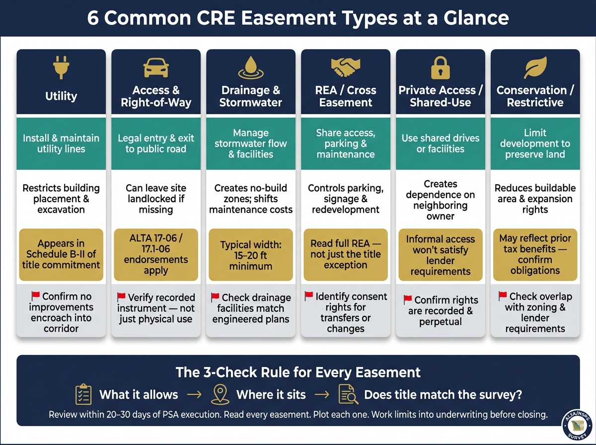 6 Common CRE Easement Types: Purpose, Impact & Review Checklist