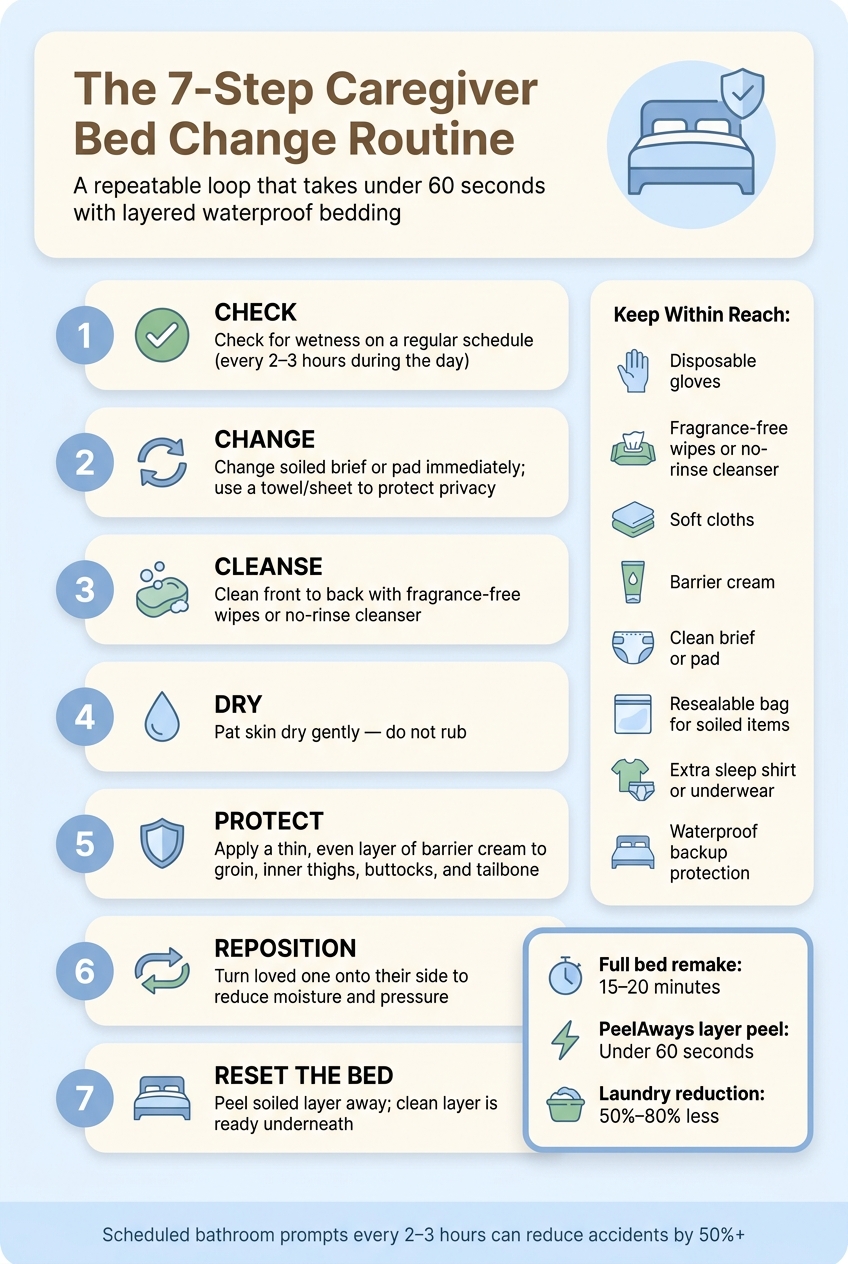 The 7-Step Caregiver Bed Change Routine (60 Seconds or Less)