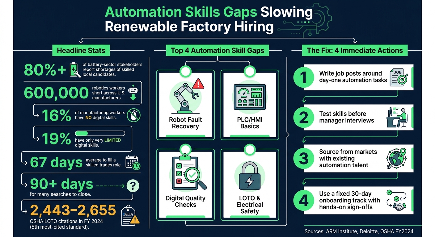 Renewable Factory Hiring Gaps: Key Stats & Skills Shortages
