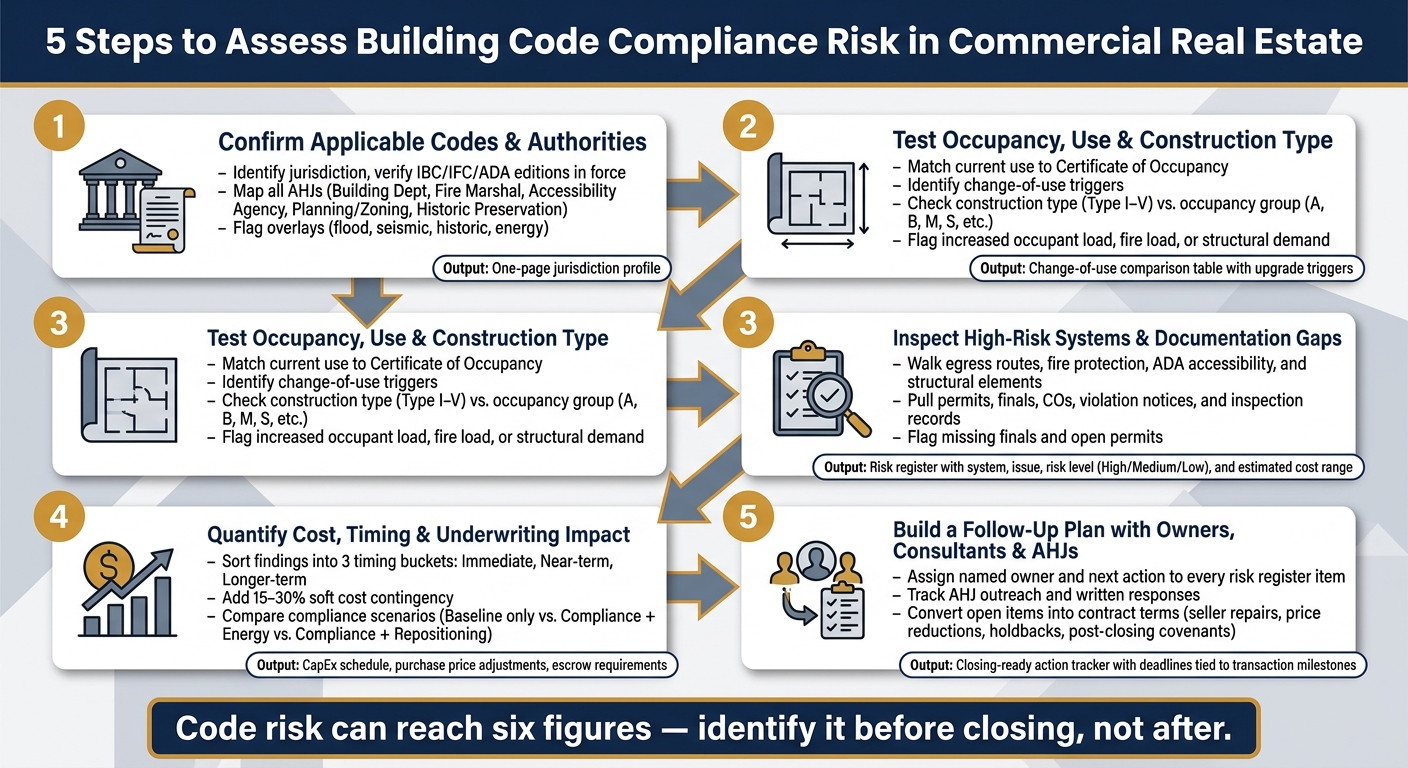 5-Step Building Code Compliance Risk Assessment for Commercial Real Estate