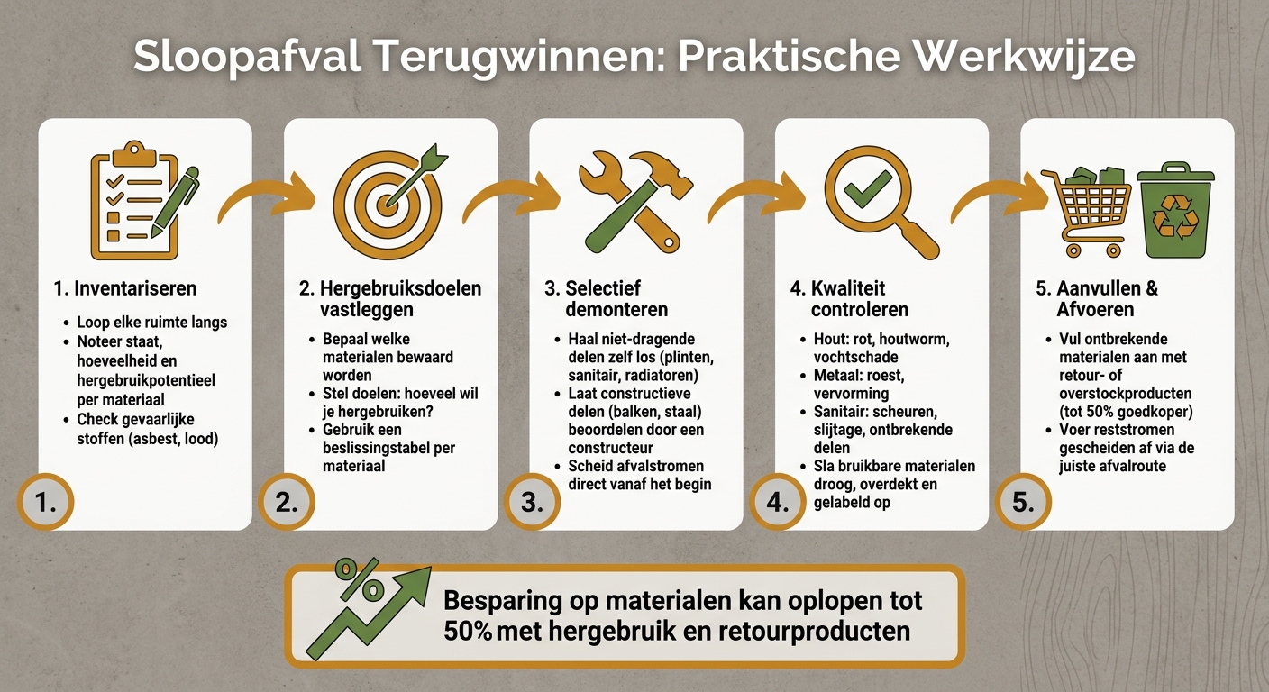 Sloopafval Terugwinnen: Stap-voor-Stap Stappenplan voor Verbouwers