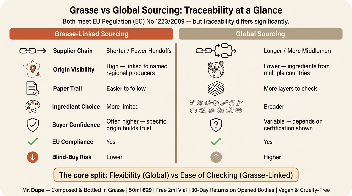 Grasse vs Global Sourcing: Traceability at a Glance