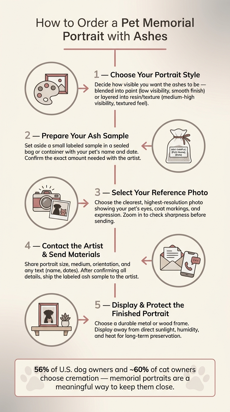 How to Order a Pet Memorial Portrait with Ashes: Step-by-Step Guide