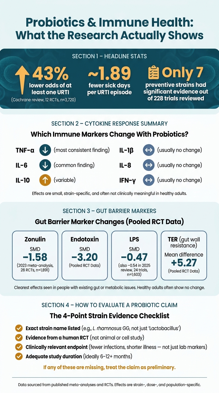 Probiotics & Immune Health: Key Stats & Strain-Specific Evidence