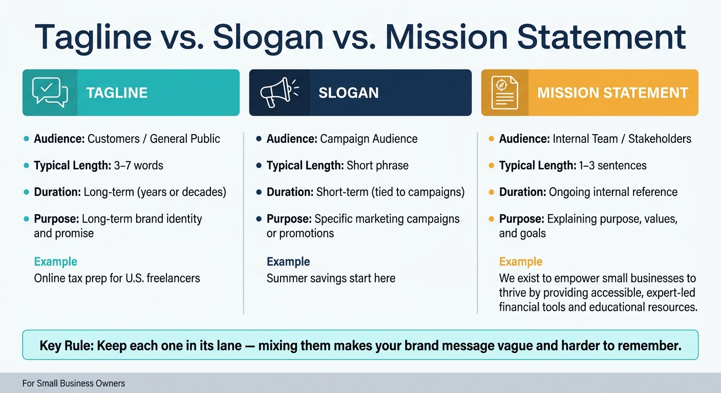Tagline vs. Slogan vs. Mission Statement: Key Differences